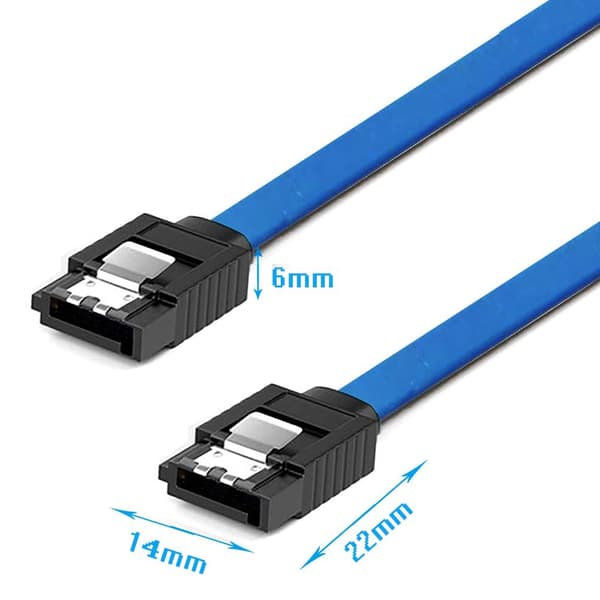 III Kabel, 1 Stk. 6Gbps Lige HDD SDD Datakabel med Lås 40cm til SATA HDD SSD CD Driver CD Brænder