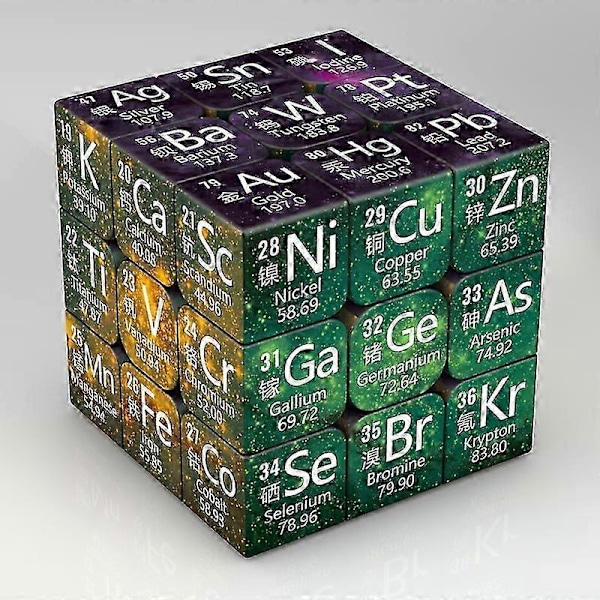3x3x3 Magisk Puzzle Cube Matematik Kemi Element Cube Børnegaver Pædagogisk Legetøj