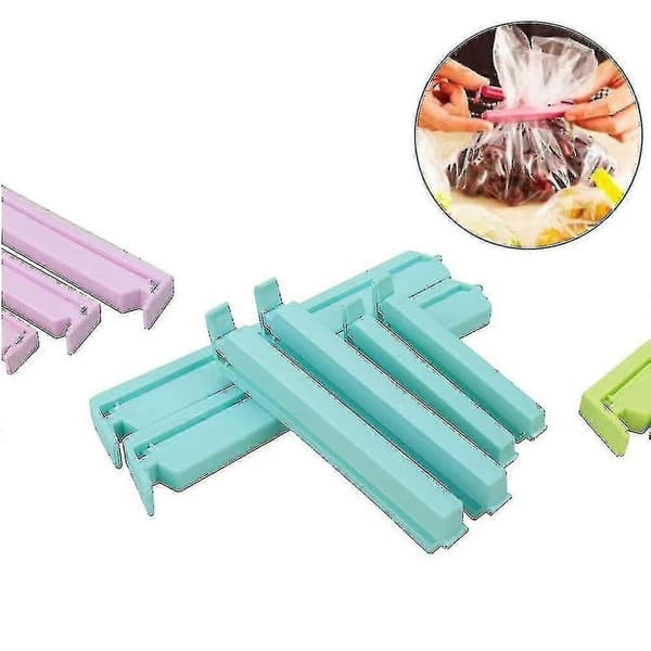 24 Pakning Lukkeklips, Poseklips Snacks Pose Lukkeklips Plast Matpose Forseglingsklips Dagligvare Lukkeklips (3 Størrelser)-jie