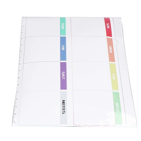 Ugentlig Kalender Selvklæbende Genanvendelig Ugentlig Whiteboard-tavle med Viskelæder til Hjemmevæg Køleskab