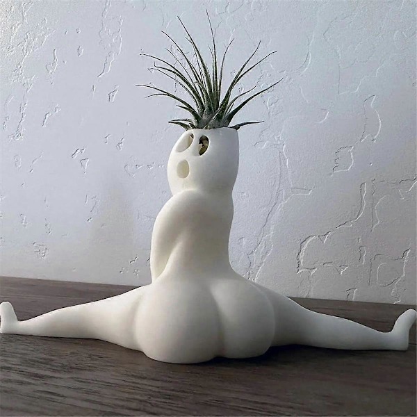 2 STK Sjov Stor Numse Spøgelse Plantekasse, Prank Gave Dekor Plantekasse Luftbregne Display Stand, Stor Numse Spøgelse