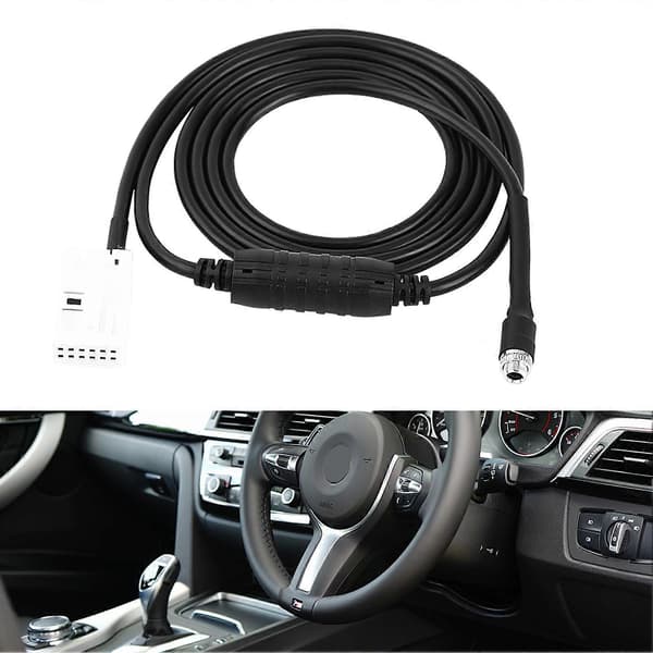 12 Pin AUX Ekstra Audio Inngang Kit for Iphone Ipod Adapterkabel for E60 E61 E63 E64
