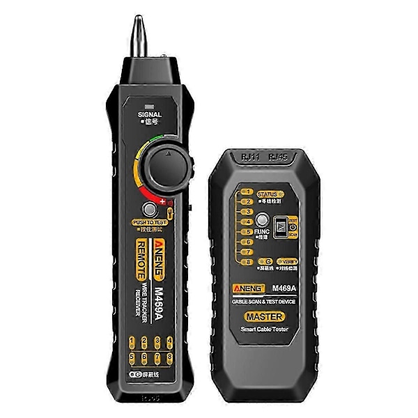 M469A Netværkskabelfinder RJ45 RJ11 LAN Kabelfinder Tester Anti-Interferens Testinstrument