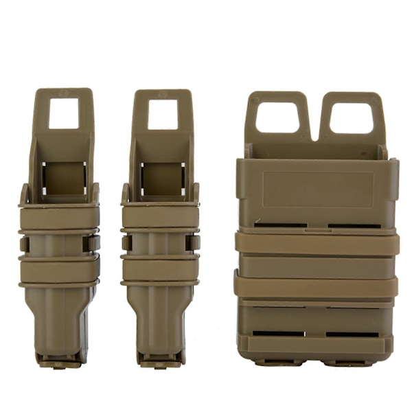 Taktisk Molle Hölster Magasinväska Gevär Pistol Magasin Ficka Set för Militär Jakt (Sandfärg)