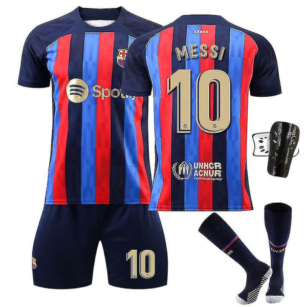 22/23 Barcelona Hem Messi #10 Kit Barn/Vuxna 24 kids