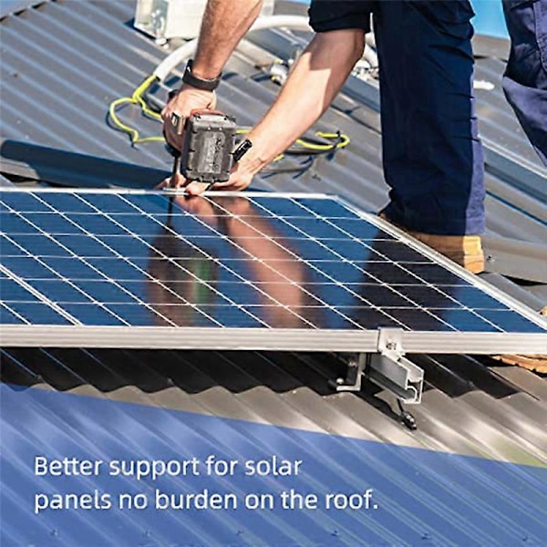 12 Stk. Solcellemodulbeslag Endeklemme, Endeklemme, Sideklemme til PV Solcellemodul Tagmontering