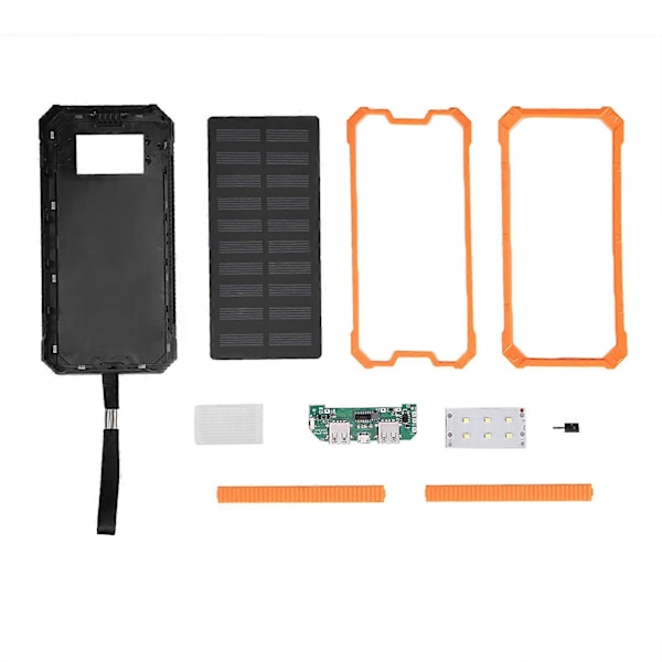 Bärbar 20000mAh Snabbladdning Dubbel USB Polar Mobil Power Bank Fodral DIY Kit Orange