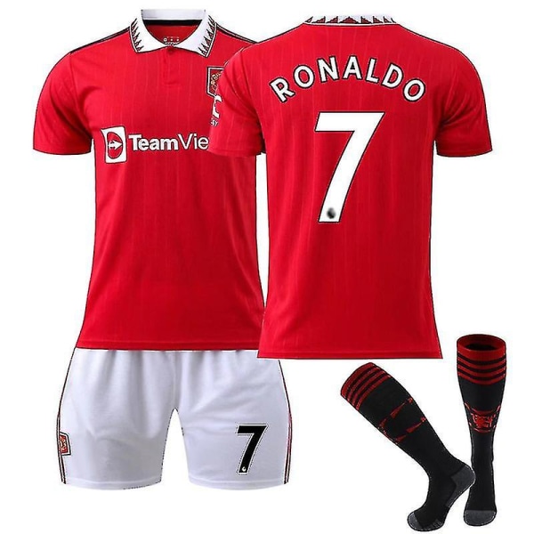 22/23 Manchester United Hem #7 Shirt Kit Barn/Vuxna 20 kids