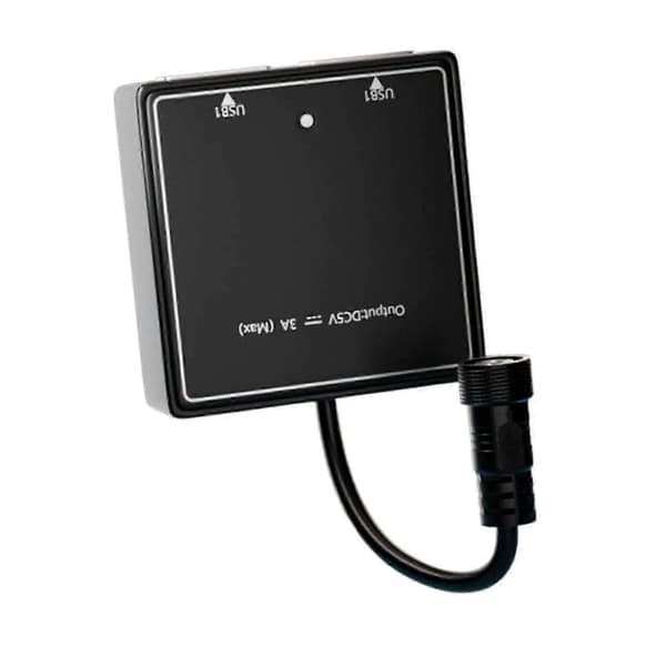 Solar Spenningsstabilisator Solcellepanel Batteriladeregulator Hurtiglading Hjem 2 USB Svart Utendørs 5V3A Solcellepanel Regulator 2 Pins Female 20cm