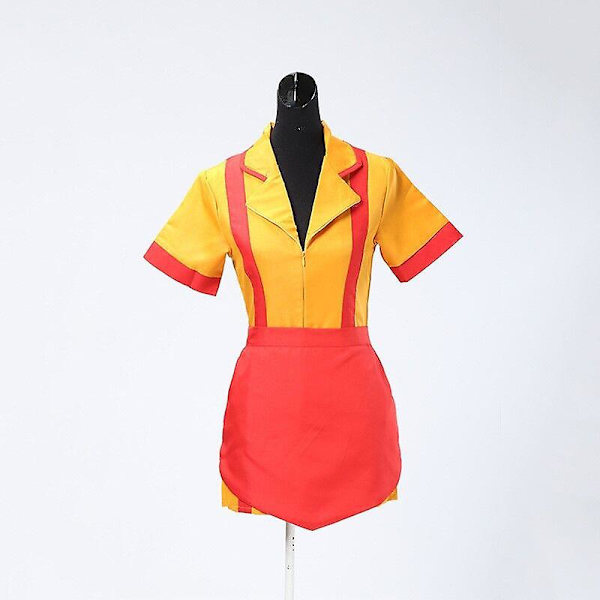 Tv-serie Kvinnor Kvinnor Klänning Cosplay Max Svart Sexig Uniform Frestelse Prestanda Kostym Halloween Broke Girls Kat Dennings M