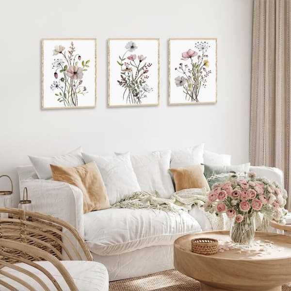 30x40 Ramlös Boho Botanisk Väggkonst. Rustik Bondgårds Växt Väggdekor. Modern Minimalistisk Blomster Väggkonst Poster