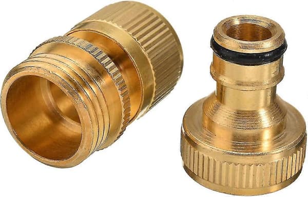 lertreeuk 2-pack snabbkoppling trädgårdsslangskoppling, 1/2\" massiv mässing