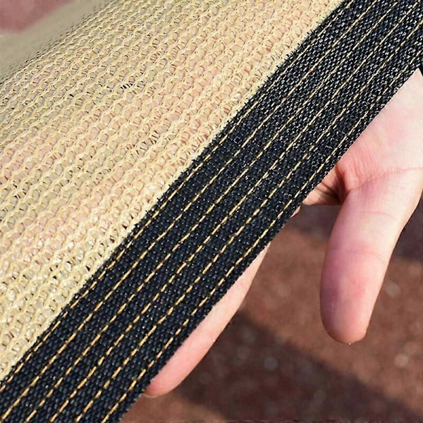 Skuggväv Beige Rektangulär Solsegel 90% UV-beständig Andningsbar och Tålig Skuggväv för Växthus Pergola Trädgård Pool 2mx3m (6.5x9.8ft) Cus