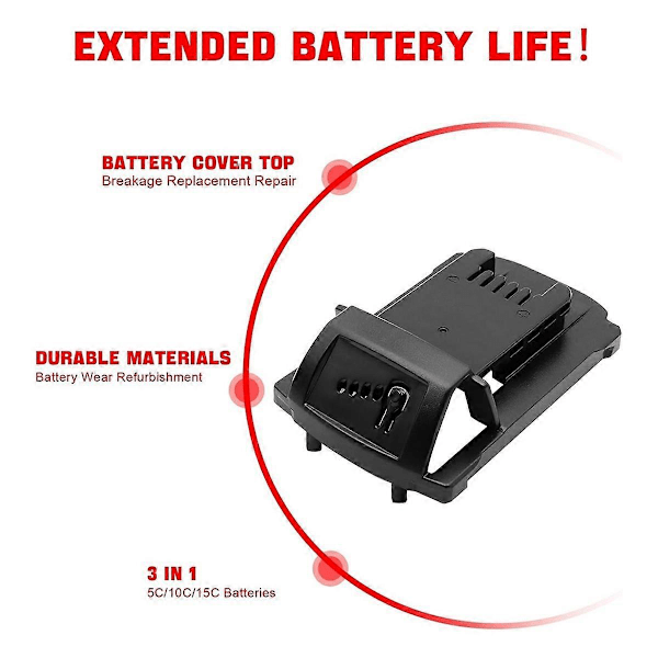 5Ah 10C 18650 Batterihölje Ersättning för 48-11-1850 48-11-1840 48-11-1852, Batterireparationskit DIY