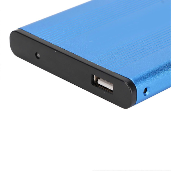 Harddisk Kabinet 2.5in USB2.0 480Mbps Nem Installation Meget Holdbart Aluminiumlegering Plug and Play HDD Kabinet Blå