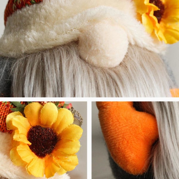 Halloween Party Plysch Gnome Pumpkin Dwarf Uppstoppad Doll Dekoration style 2