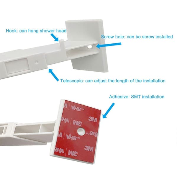 Hörngaller för RV-badrum Husbil Infällbar Förvaringsfäste Vit