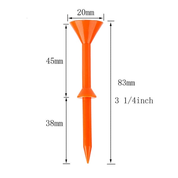 Golf Tee Bolde 60 Pak Anti-Friktion Side-Spin Golf Tees