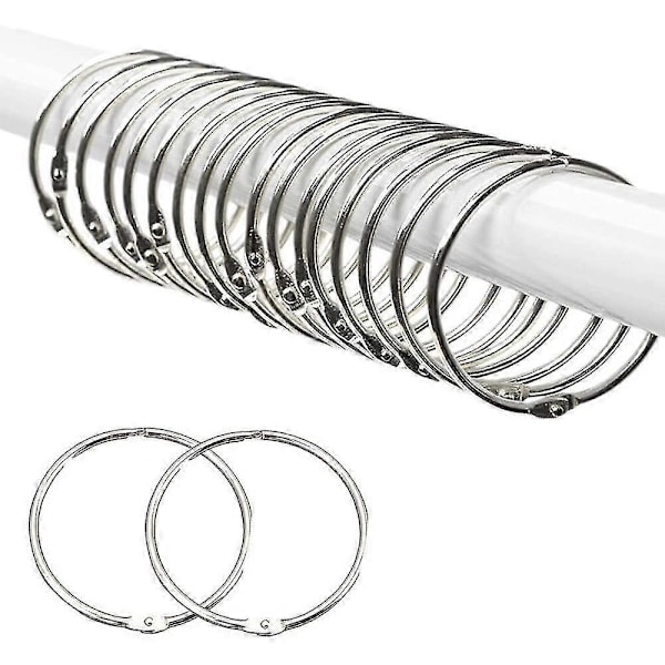 12-pack Duschdraperiringar Draperikrokar Runda Draperidraperier