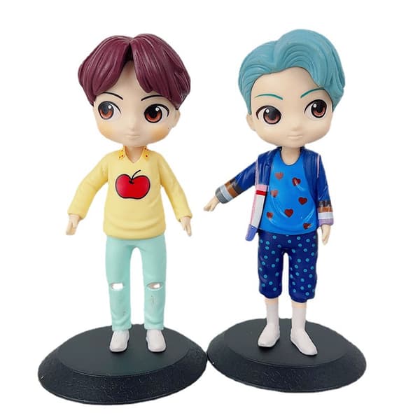 Stor BTS-figur av andra generationen, koreansk grupp, sångare, idol, statisk modell