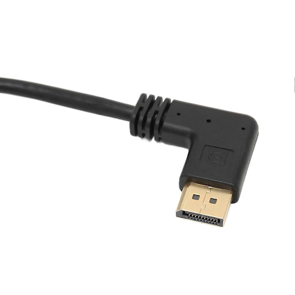 Rätvinklig Displayport-kabel Dubbelhåls låsbar typ 4K HD 90 graders vinkel Displayport-adapter för DP 1.2
