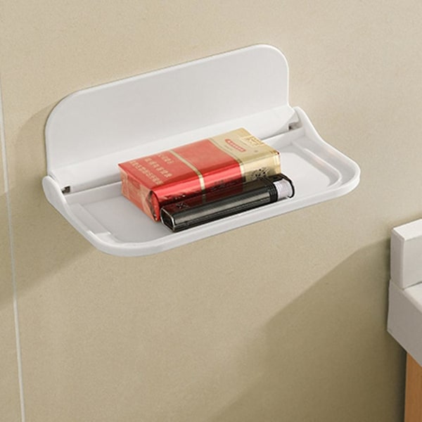 Badeværelse Foldbart Stativ Toilet Væg Håndklæde Opbevaring Praktisk Værktøj Perforeringsfri