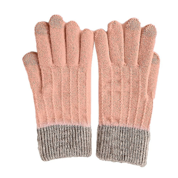 Vinter Touchscreen Stretch Thermal Magic Handskar Varm Ull Stickad Tjock Fleece Style4