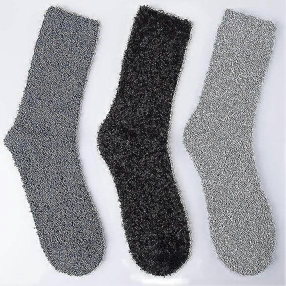 6 Par Herr Fuzzy Strumpor Vintertofflor Fleece Strumpor Herr