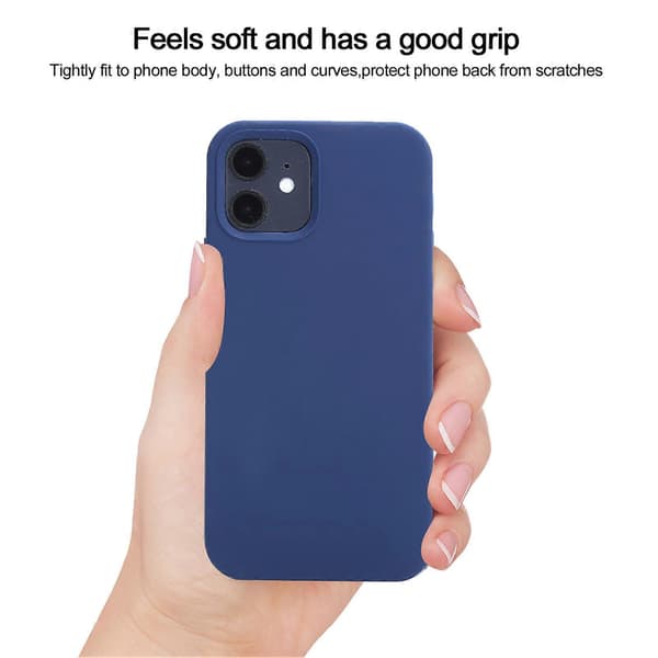 Silikonskal Skydd Mobilskal Stöd för Trådlös Laddning Passar iPhone 12/Pro Blå