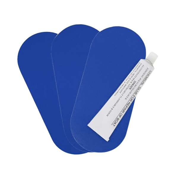 Båt Reparationslapp Kit PVC Reparationslappar för Jolle Kanot Pool Blå