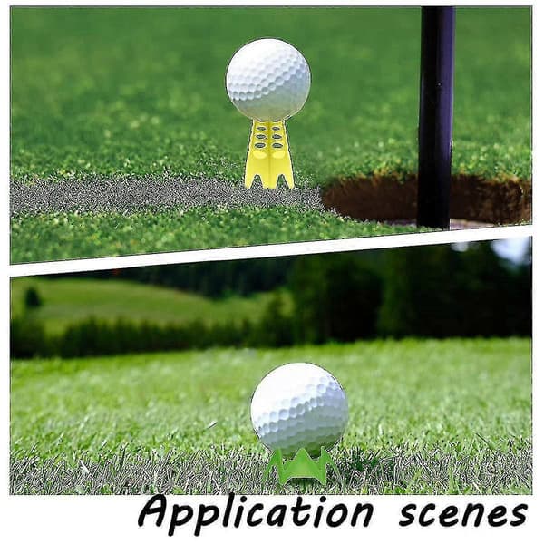 Golf Simulator Tees, 18 stk. Indendørs Golfmåtte Tees Plastik Træning, høj + kort