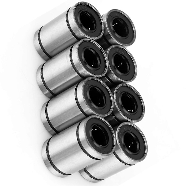 8 stk. LM10UU 10mm Lineær Kulelagerbøssing for 3D-skriver CNC-deler