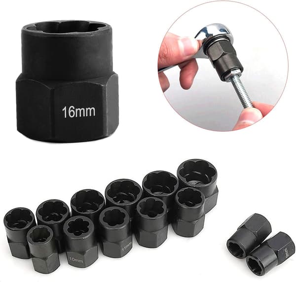 Skadede pipesett, muttertrekker, pipe for bolttrekker
