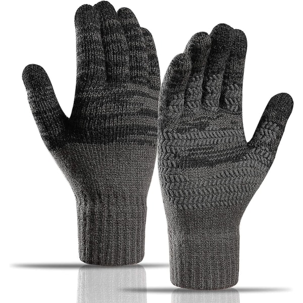 Vinterstickade handskar, pekskärmshandskar Varma handskar M-xl M