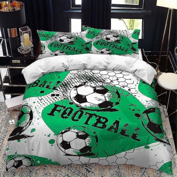 Fotbollsmönster Quilt Coverpiece Set Tredelat Set Sängkläder Style 109 140*210cm two-piece set