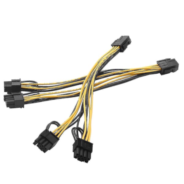 20 stk. PCI Express Strømadapter GPU VGA Y-splitter Skjøtekabel