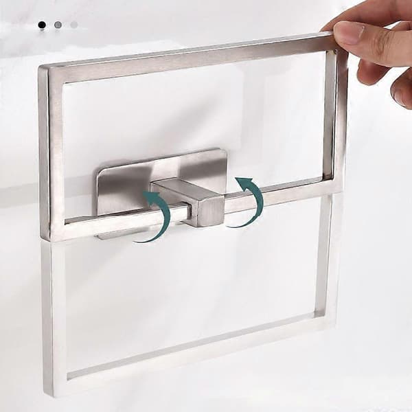 Håndkle Ring Rustfritt Stål Firkantet Badehåndkleholder Moderne Stil