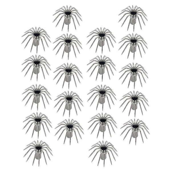 2x 20 Rustfri Stål Kroge til Blæksprutter til Ærmer, Fisk, Rejer, DIY Fiskeredskaber - D