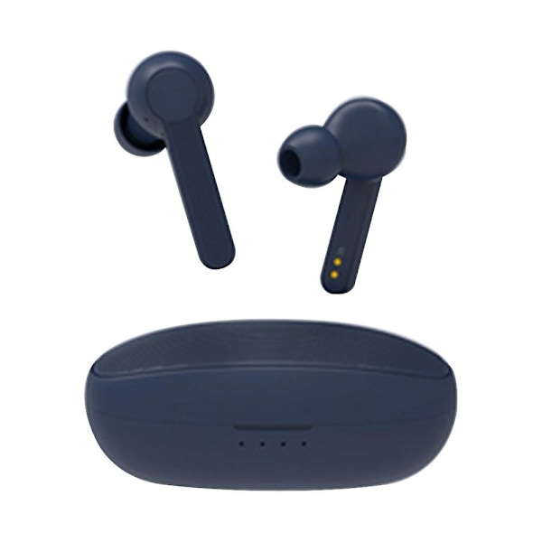 Bluetooth 5.0 True Wireless Earbuds med case Tws stereohörlurar med mikrofon In-ear hörlurar Headset för sport blue