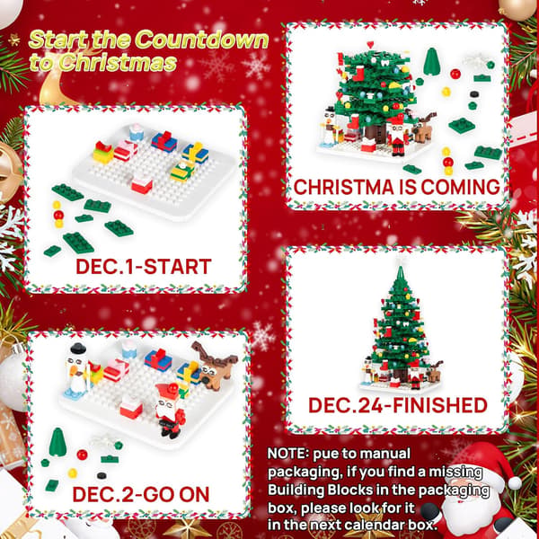 Ny julekalender med nedtælling: 12-i-1 DIY Byggeklodssæt 3
