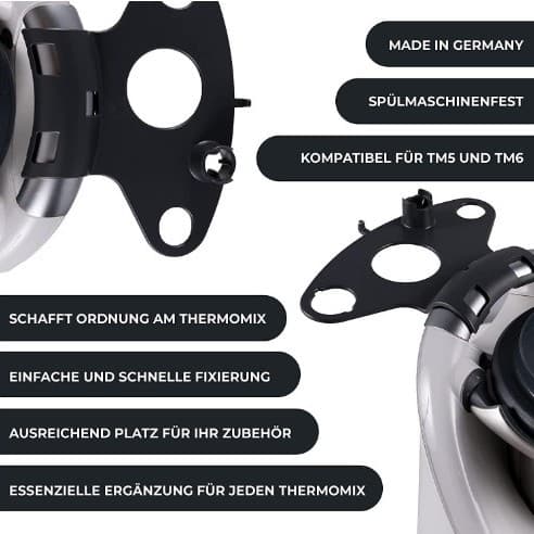 Denne foodprocessor opbevaringsholder rummer 5 tilbehørsdele og er velegnet til TM5 og TM6 processorer.