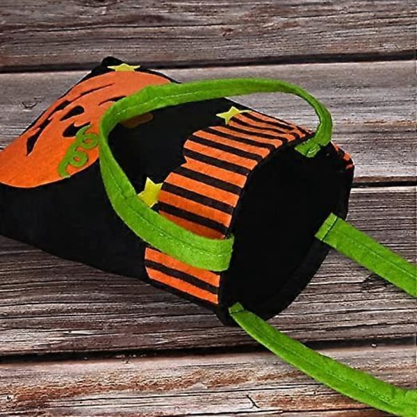Halloween Godteposer Festgaver 3 stk. Tote Gjenbrukbare Gresskar Gaveposer for barn Knask eller Knep-poser