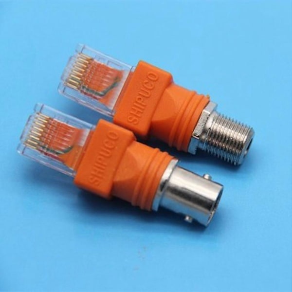 10 st F-typ Kontakt Rf Hona Till Rj45 Hane Koaxial Barrel Kopplingsadapter Koaxadapter, Rj45 Till