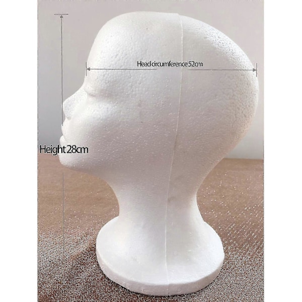 Skum Mannekänghuvud Modell Solglasögon Glasögonställ Hatt Keps Displayhållare Headset Mannekänghuvud D