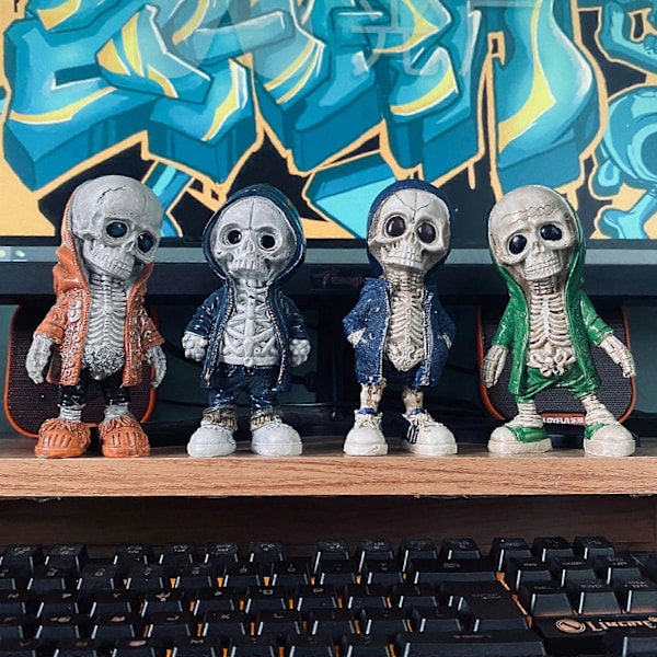 Hjem Dekoration Seje Skelet Figurer Kranie Figurer, Ornamenter Seje Skelet Figurer Julepynt, Hot