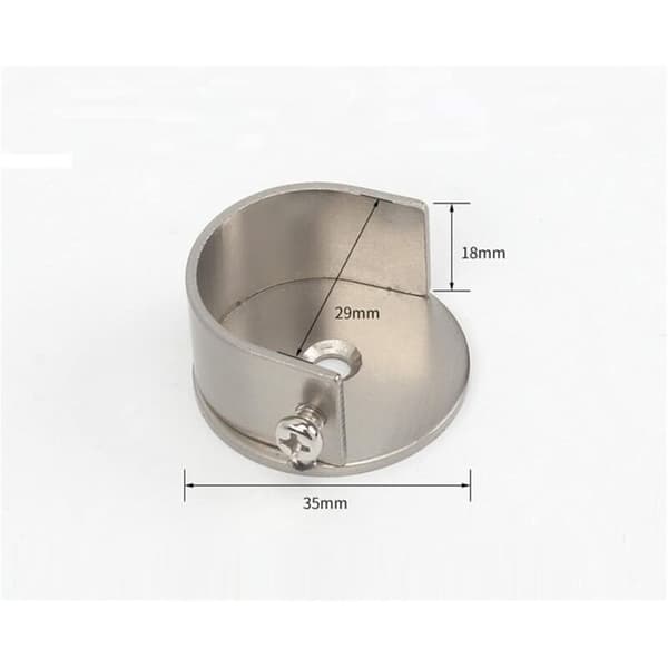 2-delade infällda gardinstångsfästen - 28 mm väggfäste