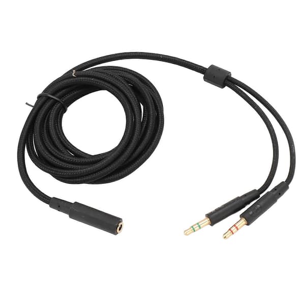 Hovedtelefonadapterkabel Lavt tab Headset Splitter Adapterledning til Kingston HyperX Cloud Stinger Cloud Mix Cloud Alpha