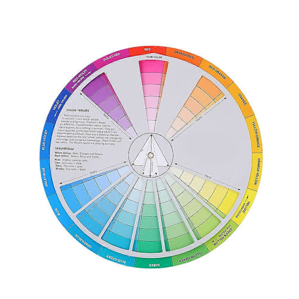 Tatuering Färghjul Pigment Färghjul Blandningsguide Tatueringstillbehör (23cm Diameter)