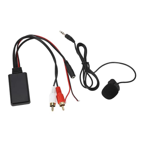 Bluetooth AUX Modul 2 RCA Kabel Adapter med Håndfri Mikrofon til Alpine og Pioneer