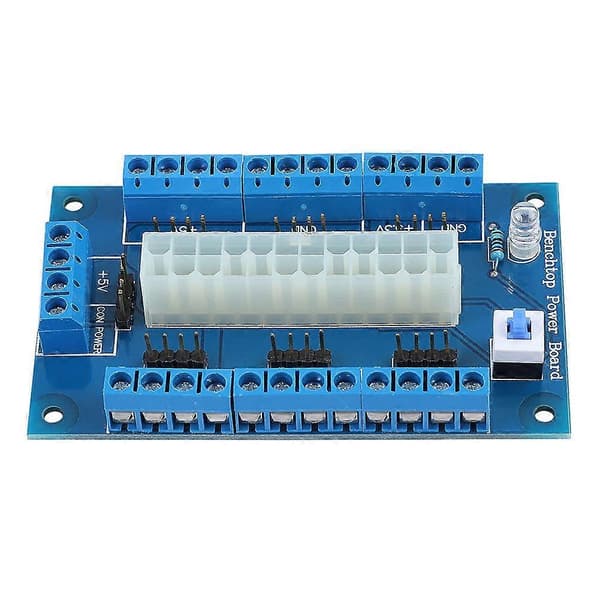 24/20-pin ATX strømforsyning benktopp breakout board moduladapter for datamaskin PC